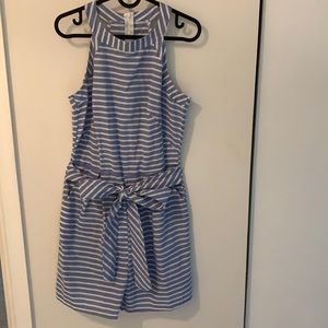 Cute blue and white striped romper